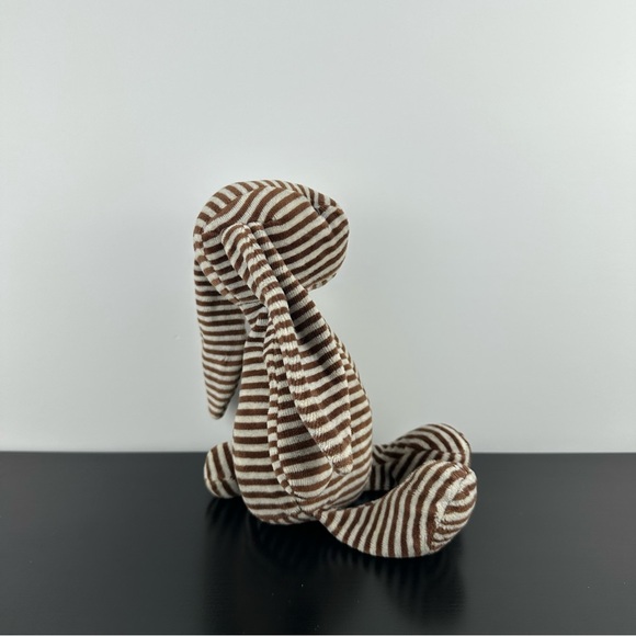 Jellycat Darcy Bunny UK Exclusive Brown Striped Rare Retired Stripes Bashful 12” - Picture 5 of 8